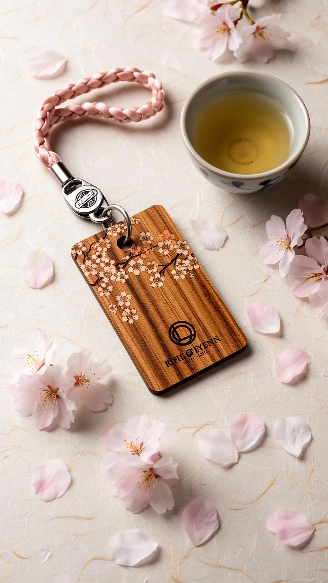 Kyoto imza koleksiyonu — özel tasarım ahşap otel anahtar kartı, KeySmart